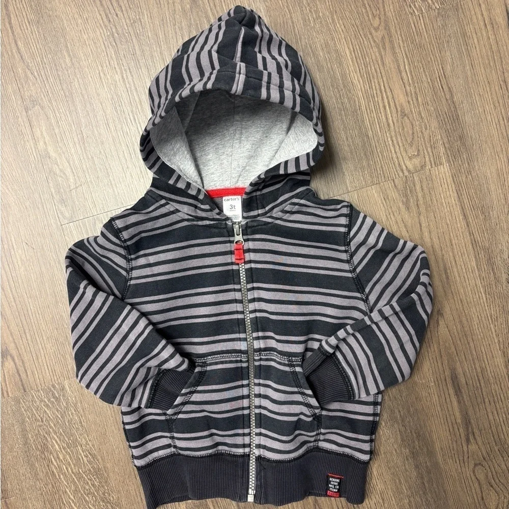 Carter's 3T Hooded Full Zip Striped Hoody, exclt cndtn. 15% off w 2+ bndl